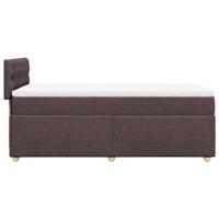 Boxspring met matras stof donkerbruin 90x200 cm - thumbnail