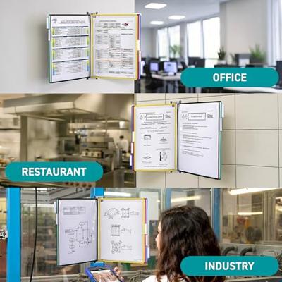 Zichtpanelensysteem wand tarifold metaal a4 5ass Zichtpanelensysteem wand tarifold metaal a4 5ass