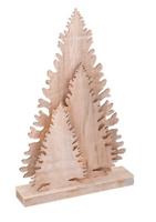TOM kerstboom led-decoratie 25 cm hout - thumbnail