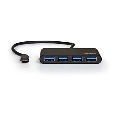 PORT Designs 900123 900123 USB-hub 4 poorten USB-A USB 3.0 5 GBit/s Met USB-C stekker Zwart