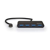 PORT Designs 900123 900123 USB-hub 4 poorten USB-A USB 3.0 5 GBit/s Met USB-C stekker Zwart - thumbnail