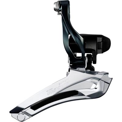 Voorderailleur 2 x 10 speed Shimano Tiagra FD-4700 ø28,6 - ø31,8 mm klem / down-pull 61-66° - 46-53T - Zwart/Zilver