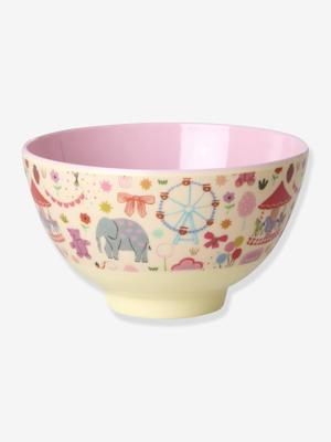 Melamine kinderkom FUN FAIR PINK 300 ml rice rozen