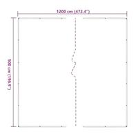 VidaXL Doorzichtig zeildoek met zeilringen 5x12 m polyethyleen - thumbnail