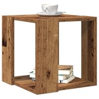 Salontafel Oud hout 32 x 32 x 30 cm Bewerkt hout - thumbnail