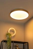 Lucide UNAR - Plafonnière - Ø 60 cm - LED 3 StepDim - 1x60W 2700K - Mat Goud / Messing - thumbnail