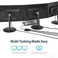 StarTech.com 3-Port USB-C multi-monitor adapter, USB-C naar 3x DisplayPort 1.2 MST Hub, drievoudig 1080p 30Hz DP Laptop Display Extender/Splitter, extra lange integ. Kabel, alleen Windows - thumbnail