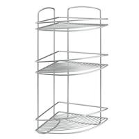 Metaltex onda badkamer-hoekrek 3 etages 22x22x53 cm zilver - thumbnail