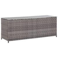 Tuinbox 120x50x60 cm poly rattan grijs - thumbnail