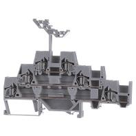 WAGO 280-550 Doorgangsklem 3-etages 5 mm Spanveer Toewijzing: L Grijs 40 stuk(s)