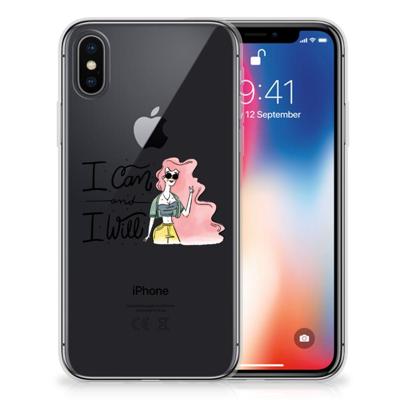 Apple iPhone X | Xs Telefoonhoesje met Naam i Can Apple iPhone X | Xs Telefoonhoesje met Naam i Can