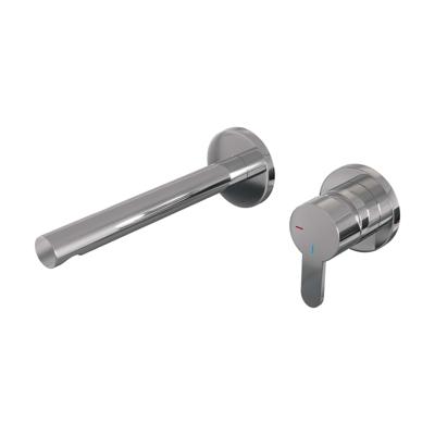 Chrome Edition inbouw wastafelmengkraan met rechte uitloop en rozetten (model D1, chroom)