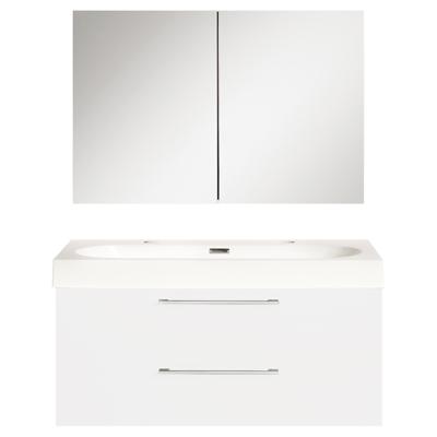 Badkamermeubelset Differnz Somero Met Keramiek Wastafel 100 cm Hoogglans Wit Differnz
