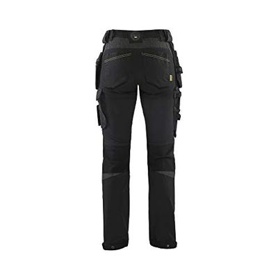 Blåkläder Dames 4-weg stretch werkbroek 71921645 | Zwart/High-Vis Geel | Maat 46 - 7330509729045