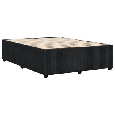 Bedframe zonder matras 140x190 cm fluweel zwart