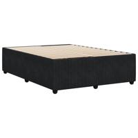 Bedframe zonder matras 140x190 cm fluweel zwart - thumbnail