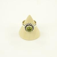 Zilveren Ring met Peridoot Maat 18 - Model 2 (Sterling Zilver 925) - thumbnail