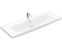 Wastafel Villeroy & Boch Subway 3.0 Met CeramicPlus 1 Kraangat Met Overloop 130x47x16.5 cm Wit Alpin Villeroy & Boch - thumbnail