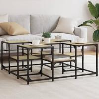 Salontafel 91x91x40 cm bewerkt hout sonoma eikenkleurig - thumbnail