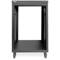 Digitus DN-48001 rack 16U Vrijstaande rek Zwart - thumbnail