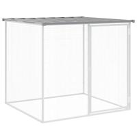 VidaXL Kippenhok met dak 103x98x90 cm gegalvaniseerd staal lichtgrijs - thumbnail