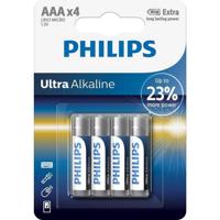 Philips Ultra LR03 AAA batterij (potlood) Alkaline 1.5 V 4 stuk(s) - thumbnail