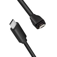 LogiLink USB 2.0 Type C naar micro-USB-aansluitkabel, voor het opladen van apparaten en het synchroniseren van gegevens, kleur: zwart, kabellengte: 1m - thumbnail