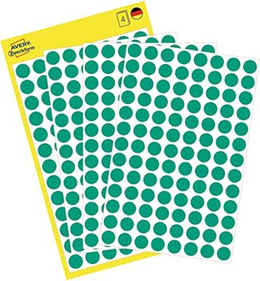 Etiket az 3012 rond 8mm groen 416stuks