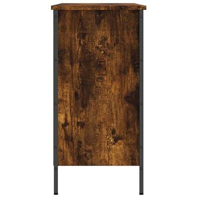 Schoenenkast 100x35x70 cm bewerkt hout gerookt eikenkleurig