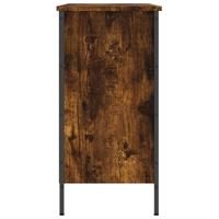 Schoenenkast 100x35x70 cm bewerkt hout gerookt eikenkleurig - thumbnail