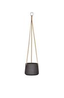 Rough Eco-line hangende bloempot M 17x14 cm Patt zwart - thumbnail