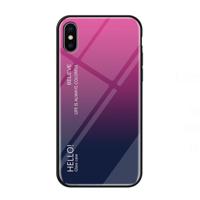 Gradiënt kleur glas Case voor iPhone XS Max (magenta) - thumbnail