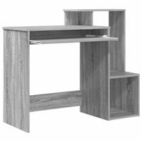 Bureau met plank Grijs Sonoma 106 x 40 x 88.5 cm Bewerkt hout - thumbnail