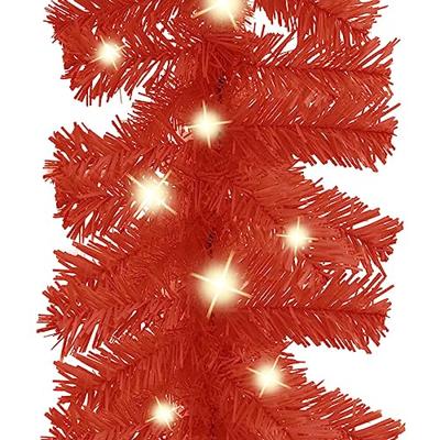 VidaXL Kerstslinger met led-lampjes 5 m rood - thumbnail