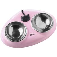 HUNTER MOULINS melamine voederbaar, voor katten, met indicator, 29 x 19 x 5 cm, roze - thumbnail