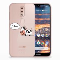 Nokia 4.2 Telefoonhoesje met Naam Cow - thumbnail