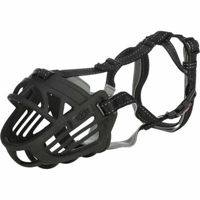 TRIXIE MUILKORF MUZZLE FLEX SILICONE ZWART M-L 22X26 CM