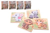 Jouéco the wildies family puzzel 4 ass - thumbnail