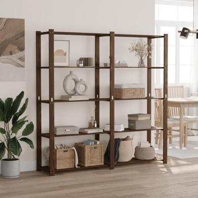 VidaXL Opbergrek 5-laags 170x38x170 cm massief grenenhout bruin