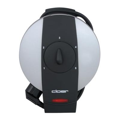Cloer 1629 Hart-wafelijzer Met handmatige temperatuursinstelling RVS, Zwart