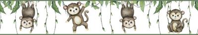 Noordwand Kids Walls Behangrand met aapjes - 45854