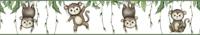 Noordwand Kids Walls Behangrand met aapjes - 45854 - thumbnail