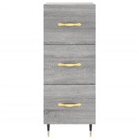 Dressoir 34,5x34x90 cm bewerkt hout grijs sonoma eikenkleurig - thumbnail