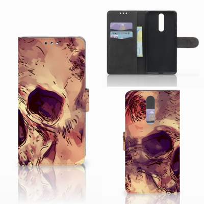 Telefoonhoesje met Naam Nokia 8 Skullhead