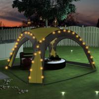 Partytent met LED en 4 zijwanden 3,6x3,6x2,3 m groen - thumbnail