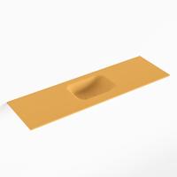 MONDIAZ LEX Ocher solid surface inleg wastafel voor toiletmeubel 100cm. Positie wasbak midden - thumbnail