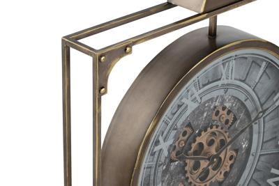 Muurklok Home ESPRIT Zwart Gouden Kristal Ijzer 60 x 9 x 80 cm