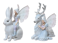 Elf polyresin l8.9b6h12 cm transparant kerst Decoris - Decoris - thumbnail