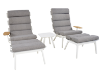 Loungestoel Set Ventus Wit 5-delig - thumbnail