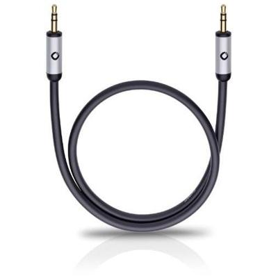 Oehlbach i-Connect J-35 Jackplug Audio Aansluitkabel [1x Jackplug male 3,5 mm - 1x Jackplug male 3,5 mm] 1.50 m Zwart Vergulde steekcontacten